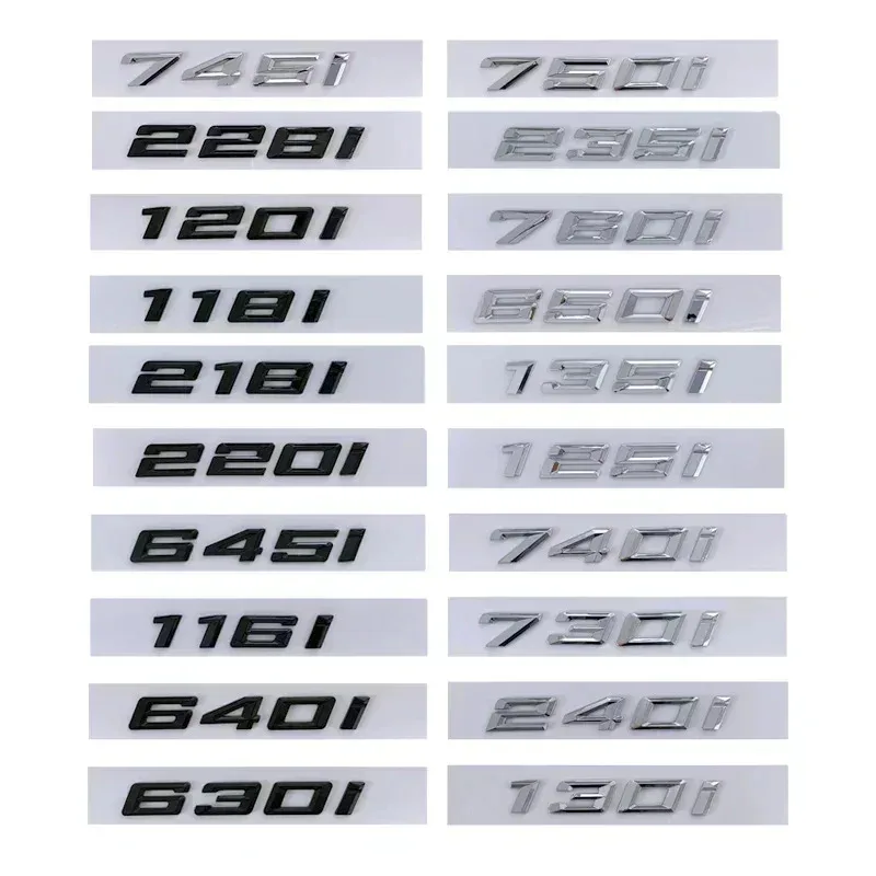 

Хромированный глянцевый черный для надписей 1, 2, 3, 4, 5, 6, 7, эмблема заднего багажника автомобиля, наклейка, эмблема, логотип, аксессуары