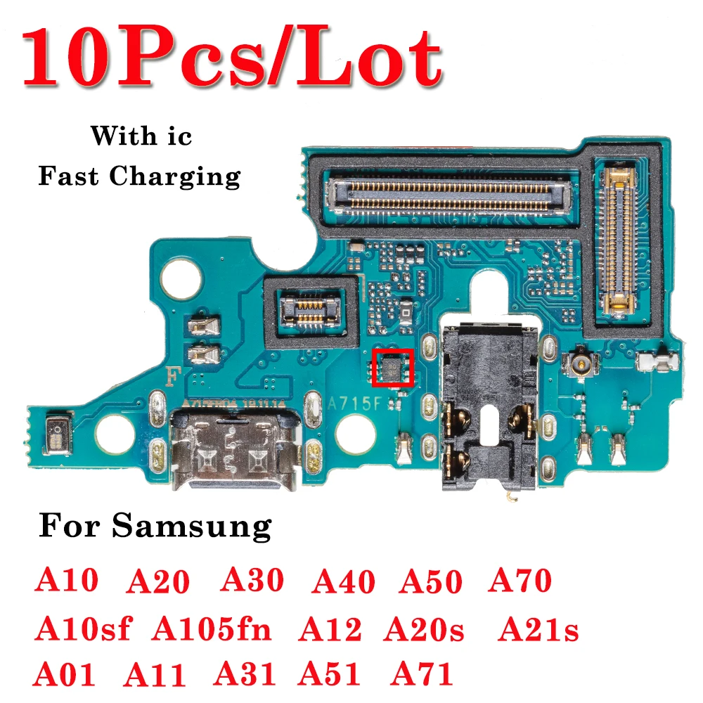 Pop 10Pcs USB Charger Dock Connector Board Charging Port Flex For Samsung A10 A20 A30 A40 A50 A70 A11 A12 A31 A51 A71 A20S A21S
