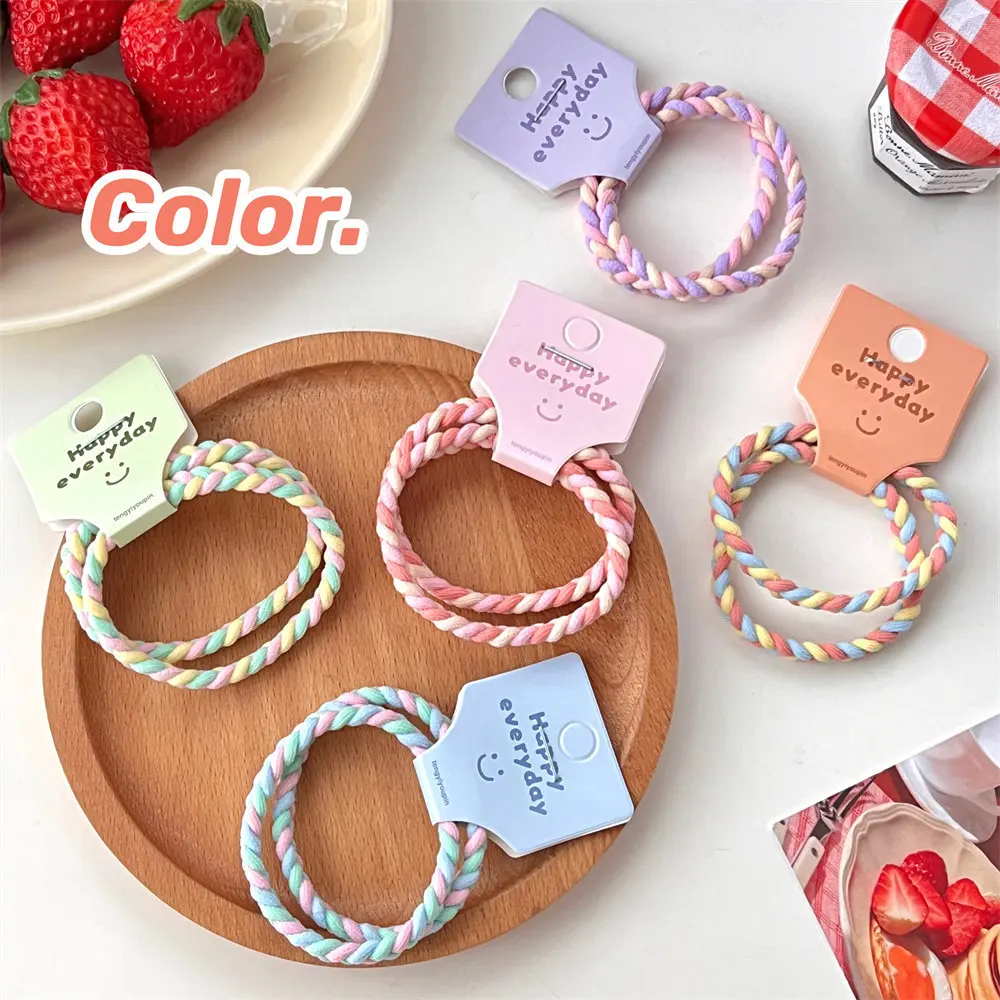 

Summer New Colorful High Elastic Hair Rope for Women Sweet Girls Durable Elastic Hair Bands Fashion Versatile Hair Accessories