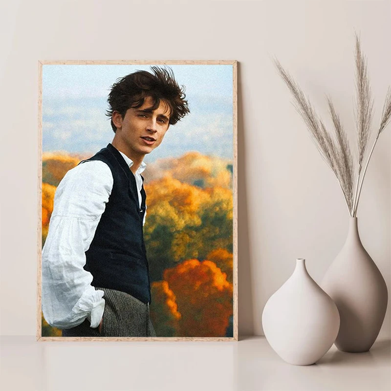 

Timothée Chalamet Actor Poster Large Paintings Modern Living Room Decoration Home Decorations Canvas Posters for Wall Art Decor