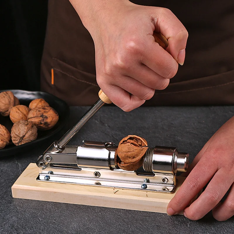 

Ручной механический зажим для грецкого ореха из нержавеющей стали, крекер для орехов, зажим для грецких орехов, дробилка для гаек, инструмент для шелушения гаек, кухонные аксессуары, гаджет