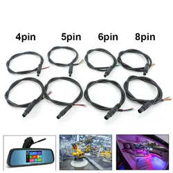 50CM 4/5/6 pin core Male and Female Car Rear View Camera connector extend Cable for car Jack Line Recorder Rear Tail Wire o1