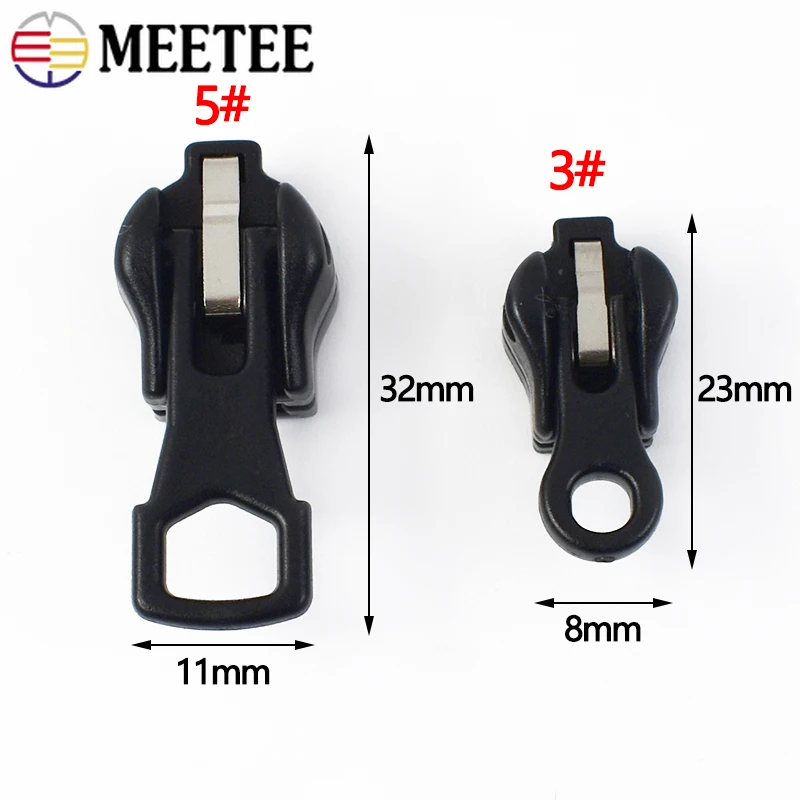 

10/20Pcs 3#5# Resin Metal Nylon Zipper Puller Jacket Down Replace Zippers Slider Handbags Auto-Lock Zip Head Bags Accessories