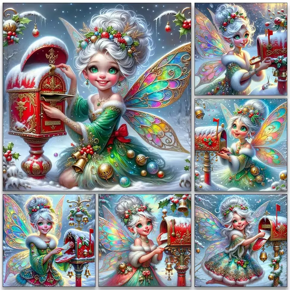 Christmas Series 5D DIY New Product Diamond Painting Christmas Postman Elf Full Square Round Diamond Mosaic Embtoidery Kits