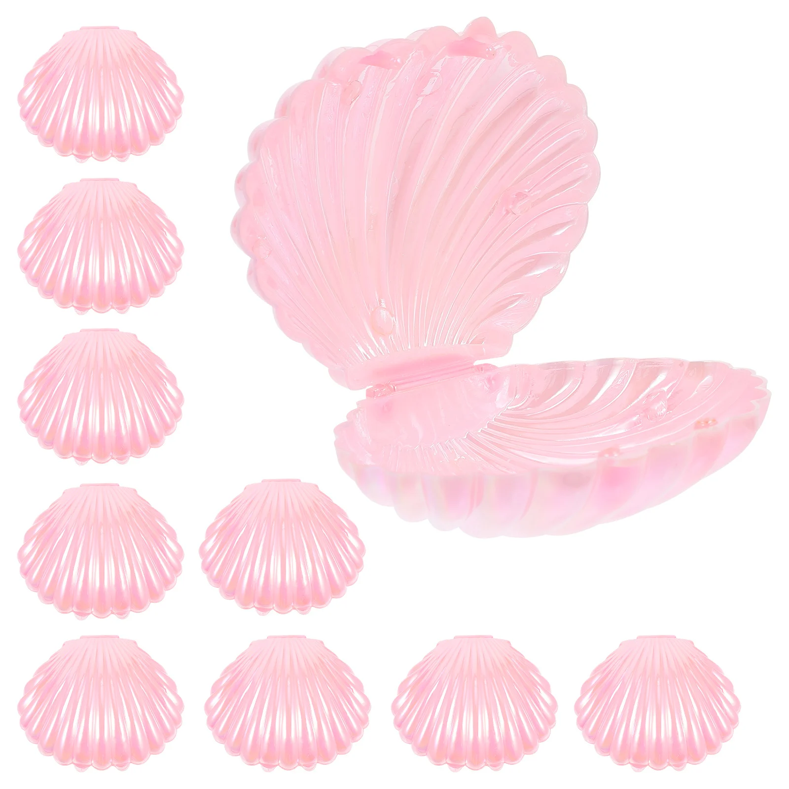 

10Pcs Shell Candy Boxes Pearl Finish Decorative Packaging for Chocolates Jewelry Sweets Table Centerpiece Party Favor Kids Adult