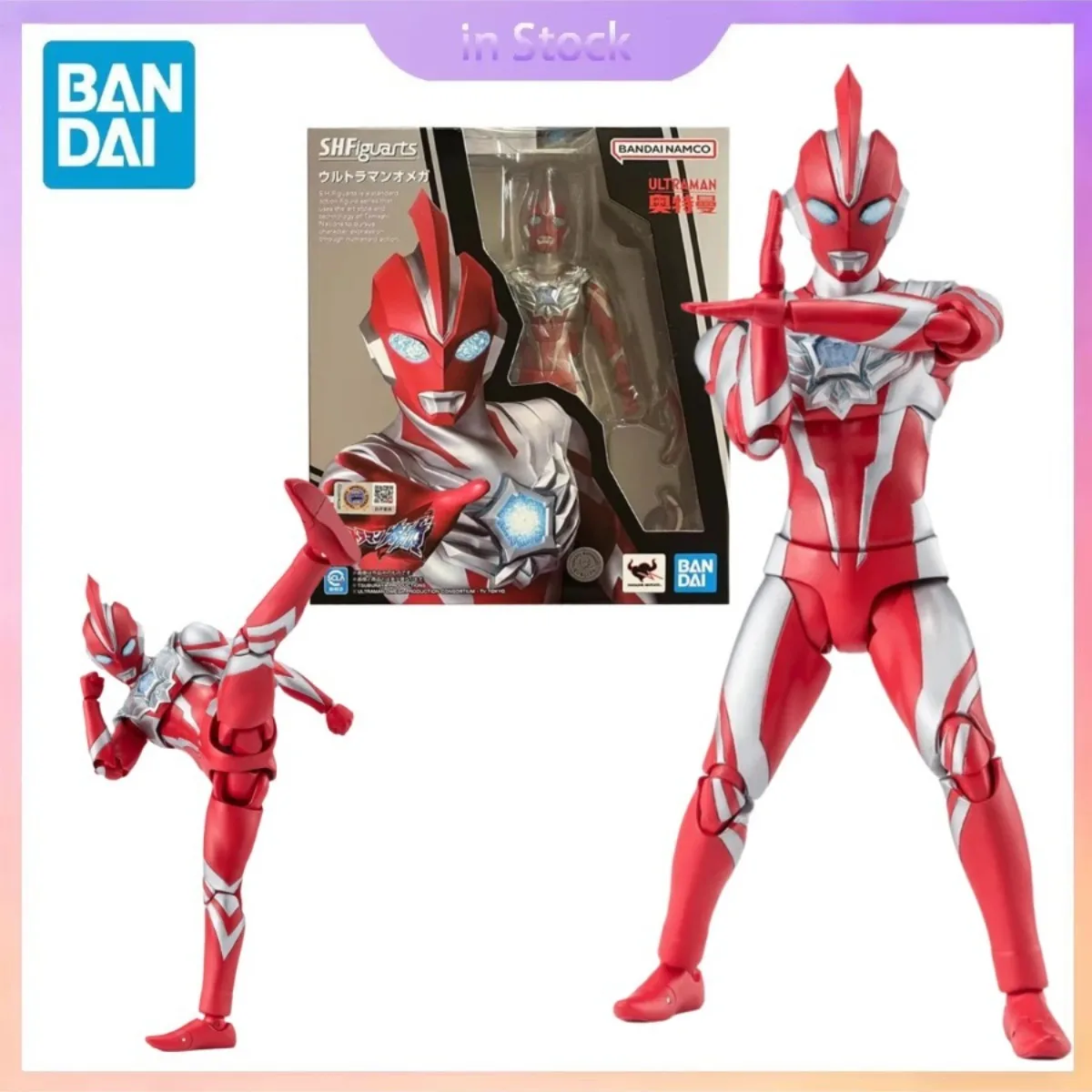 

Original Bandai Genuine In Stock S.H.Figuarts Ultraman Omega Anime Collection Action Figure Model Kits Gift for Boy girl