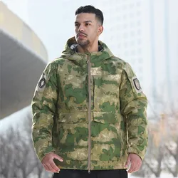 Men's Heat Reflective Tactical Cotton Jacket Outdoor Camouflage Warm Windbreakers Army Battlefield Assault Hunting Coat Winter