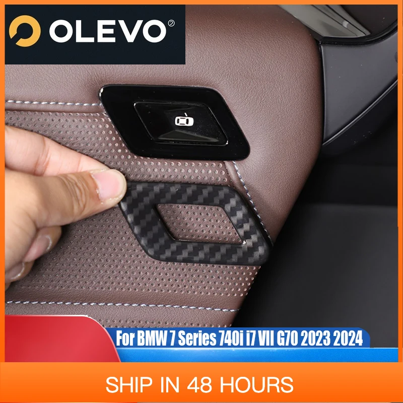 New For BMW 7 Series 740i i7 VII G70 2023 2024 rear door switch button decoration frame automotive interior decoration products