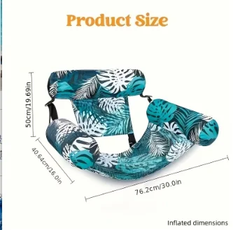 1/2 Piezas de Silla Flotante Inflable para Adultos, Cama Flotante de PVC Resistente para Playa y Piscina, Tumbona Plegable para Agua, Colores Variados