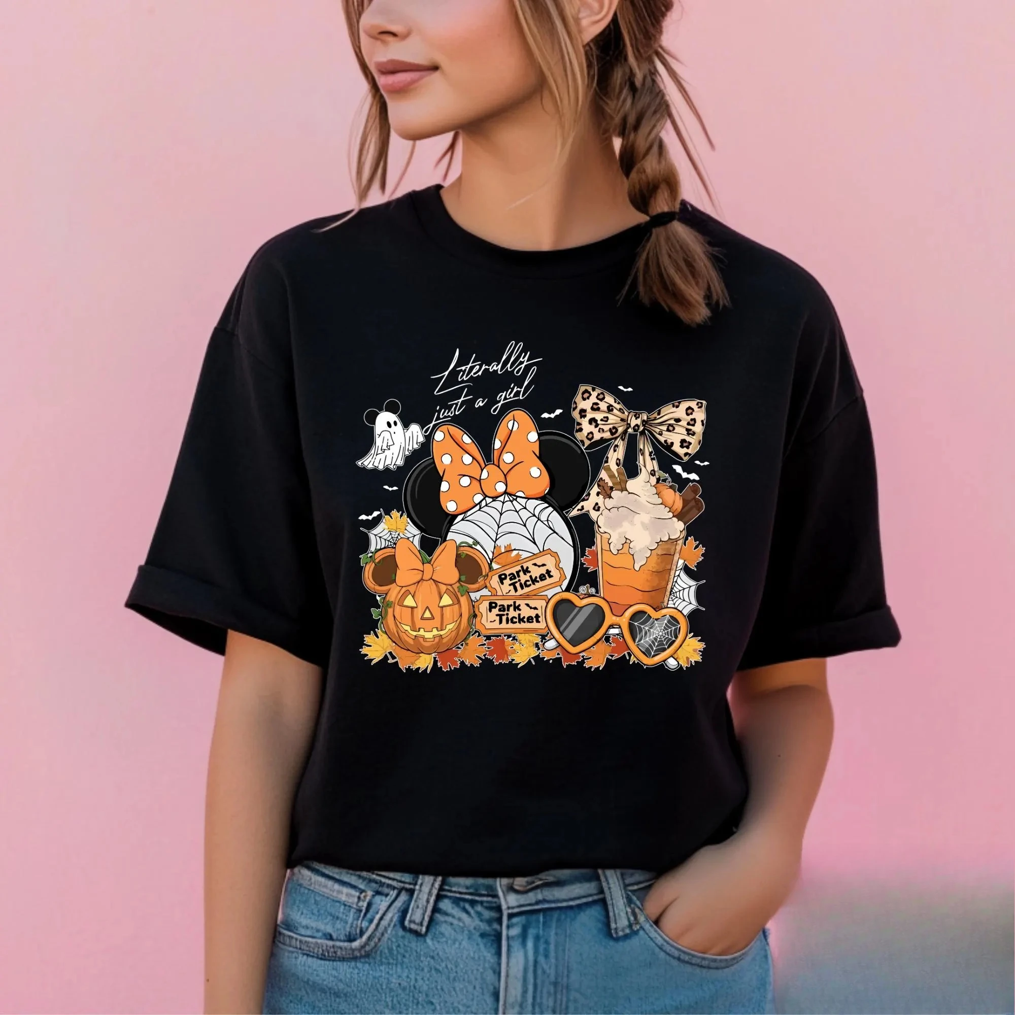 2026 new Pattern T-shirt - Pumpkin Halloween Shirt - Women's Casual Large Size Autumn T-shirt