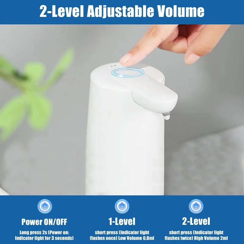 350ml Automatic Foam Gel Liquid Soap Dispenser Touchless Bathroom Smart Washing Hand Sanitizer With USB Charging Rechargeable