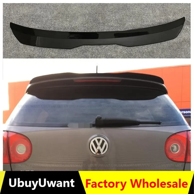 Car Rear Roof Lip Spoiler for Volkswagen VW Golf 5 V MK5 R32 GTI 2006 2007 2008 2009 Rear Window Spoiler ABS/Fake Carbon Fiber