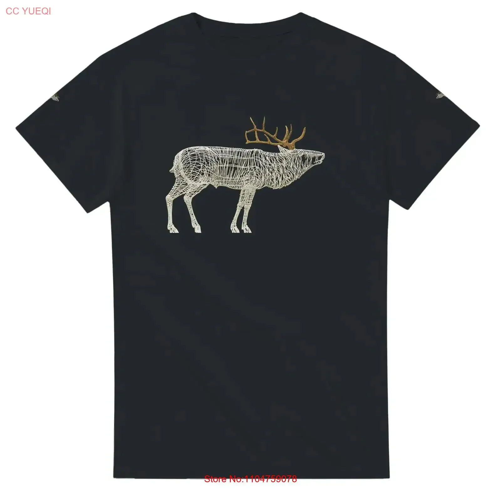 Classic White Stag T Shirt Heavyweight Crewneck for Everyday Wear Seamless Collar 100 Cotton Wildlife Nature Design vintage