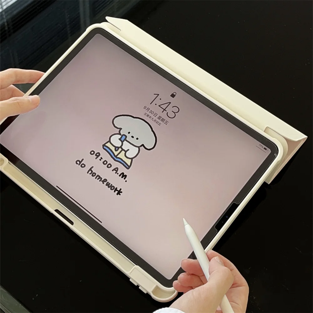 Cute puppy Case For iPad 2024 Air Pro 11 12.9 13 inch 9.7 10.2 5th 6th 7th 8th 9th 10th Gen Cover Air 6 5 4 3 Case With pen slot