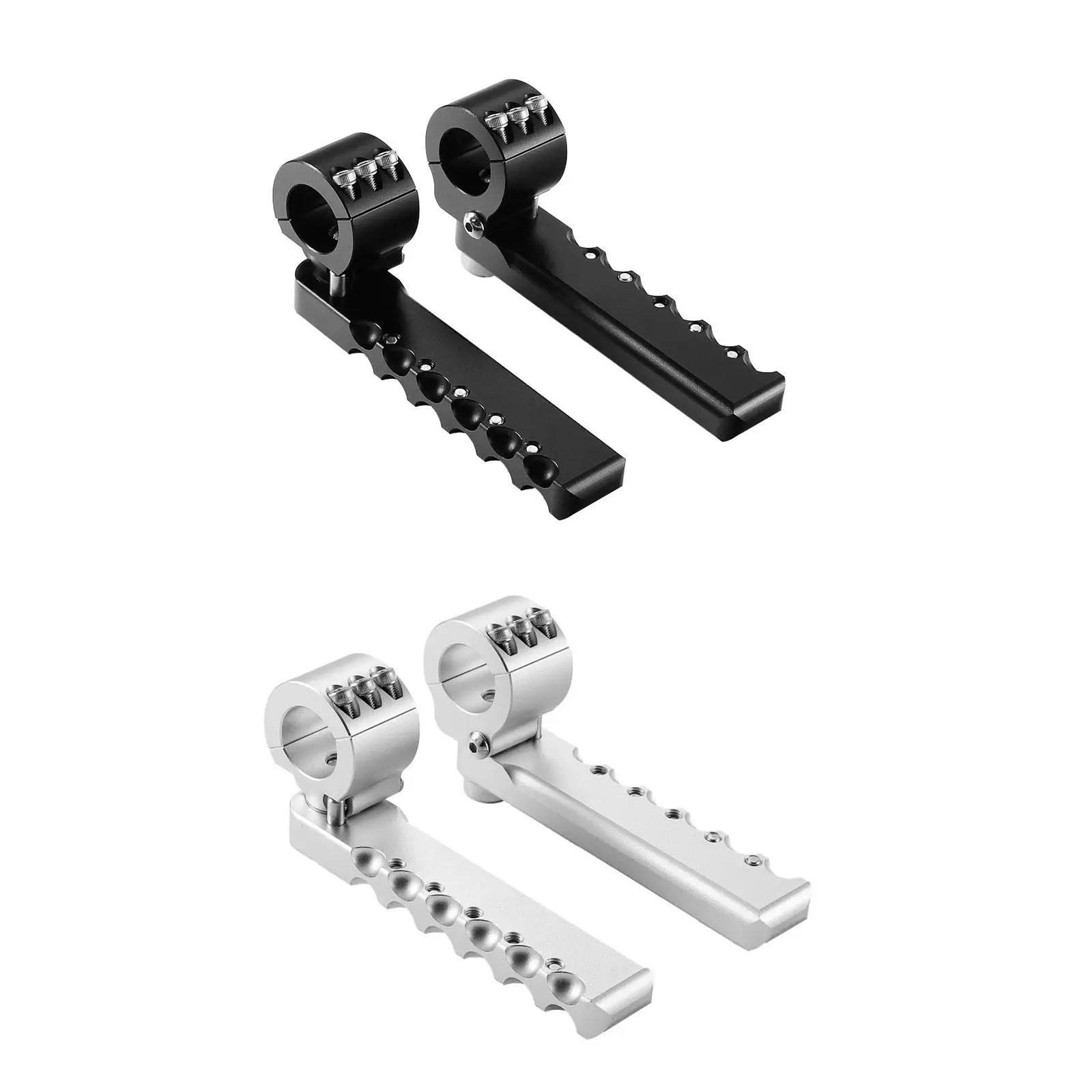 

2 Pieces Highway Pegs with Mount Clamp Kit High Performance Replaces Part