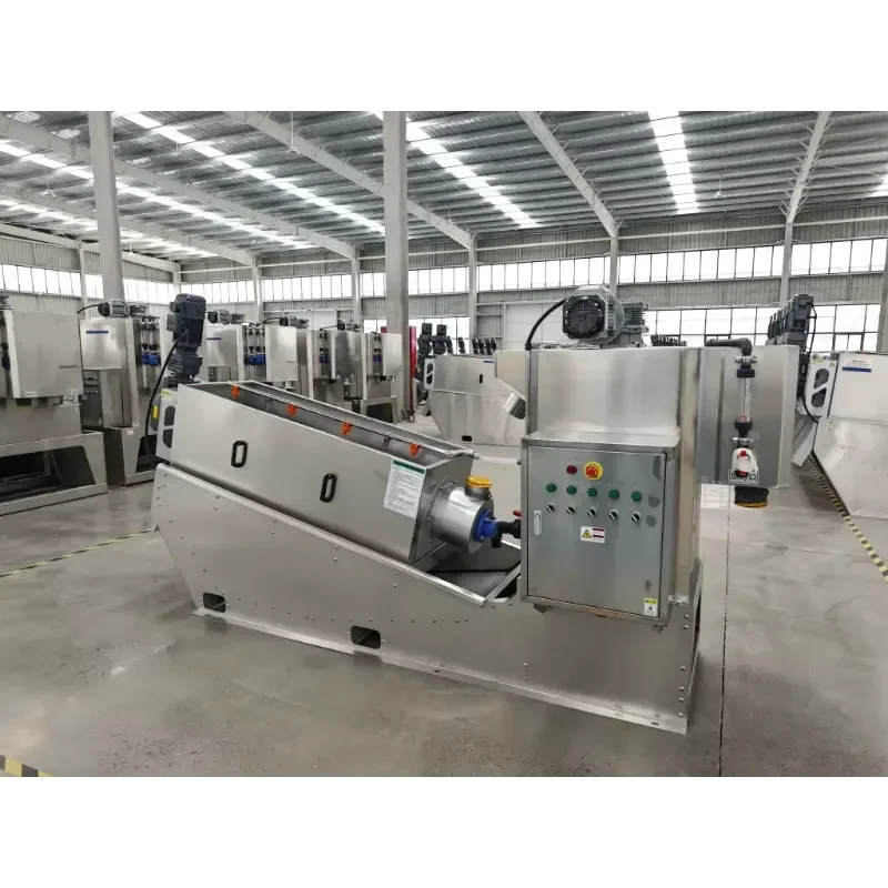 252 Model New Stainless Steel Screw Press Sludge Dewatering Machine with PLC Motor & Pump for Wastewater Treatment Plant