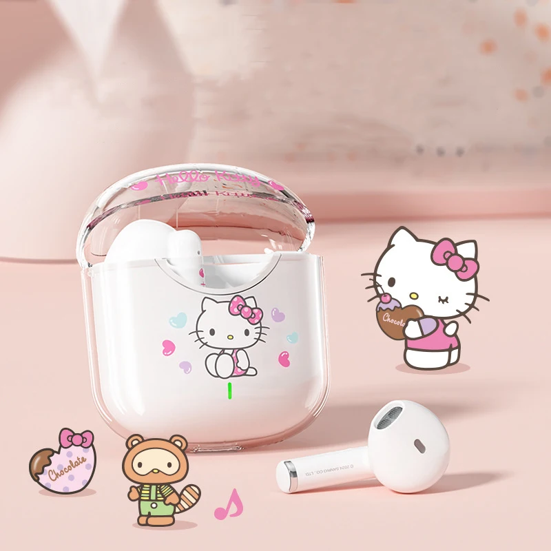 Hello Kitty My Melody Wireless Bluetooth Earphones In Ear Long Endurance Stereo Noise Reduction Cute Cartoon Mini Christmas Gift