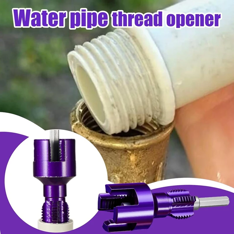 FYBL Internal & External Pipe Threading Tool, PVC Pipe Threader for PPR MPP, 4-Point Wire Opener Extractor for Plumbing