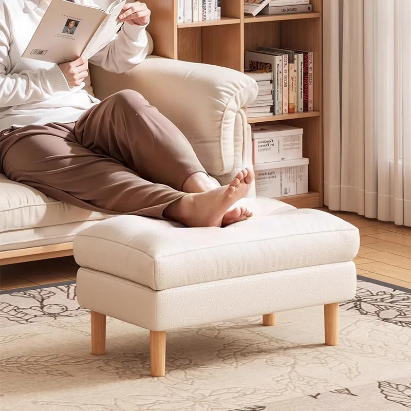 AOLIVIYA Hallway Bench Changing Shoe Chair Living Room Foot Stool Ottomans Lazy Rest Pedal Cream Wind Sofa Simple