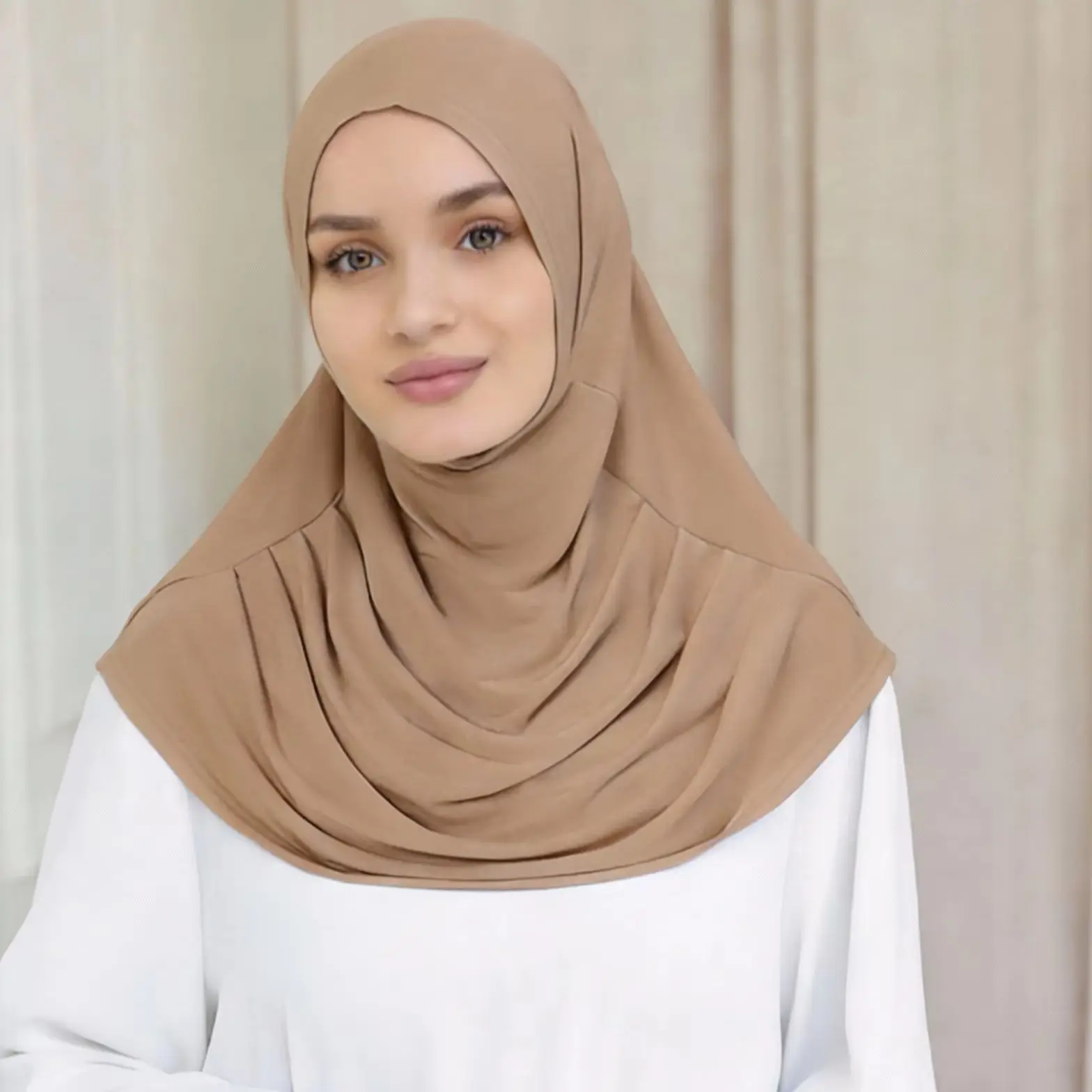 Muslim Wrinkle Undercap Hijab Soft Stretchy Ramadan Underscarf Pure Color Hijab Outdoor Bonnet New Women Full Cover Inner