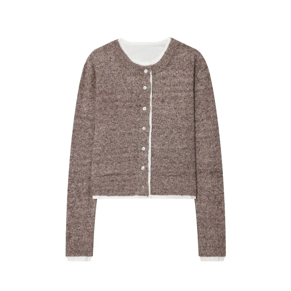 

Укороченный кардиган CharmChant для женщин, женский свитер с круглым вырезом и длинными рукавами, осень-зима, новый трикотаж, осенний модный вязаный топ