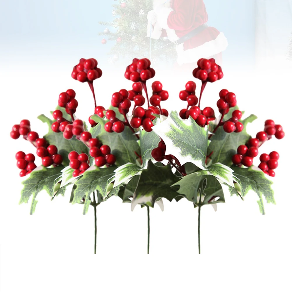 

Artificial Flower Decoration Simulation Bouquet Room Berry Berries Branches Christmas Decorations Garland