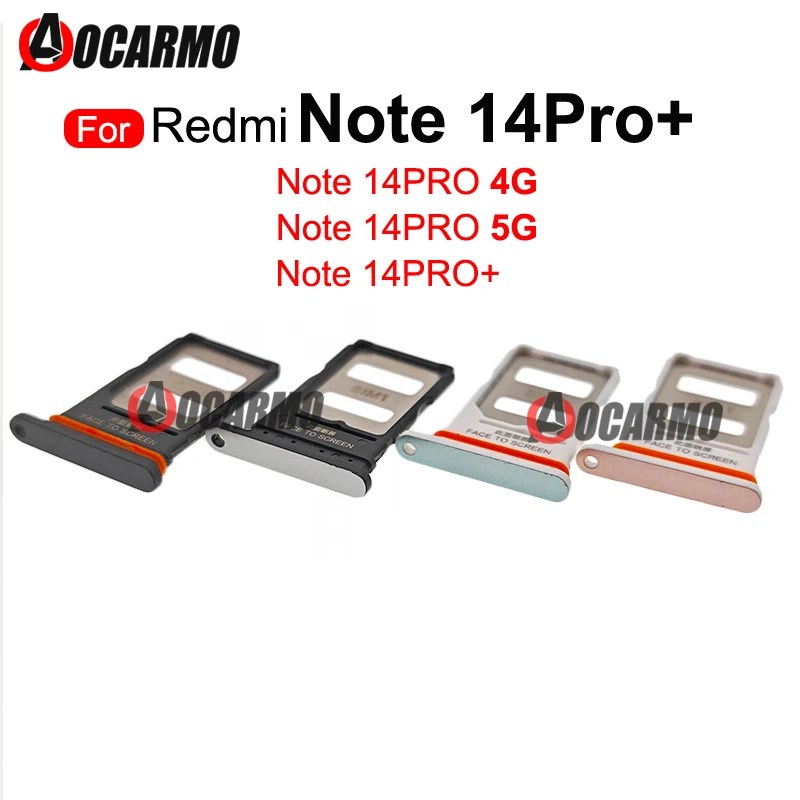 Sim Tray For Redmi Note 14 Pro+ Plus Note 14Pro 4G 5G SIM Card Slot Black White Green Purple Replacement Parts