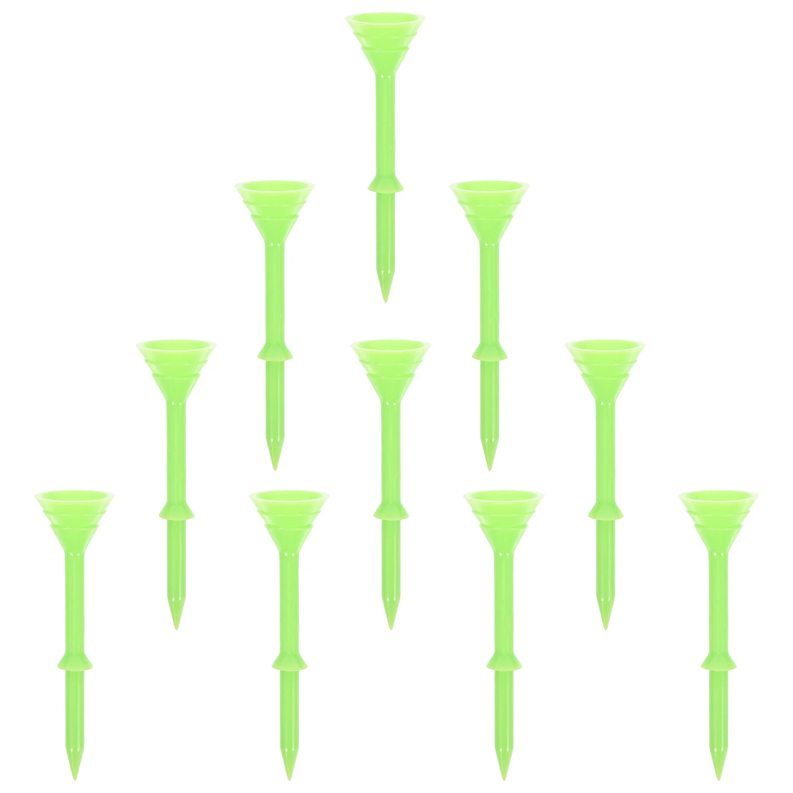 

10pcs Tees Plastic Golf Ball Stands Durable Replaceable Spikes For Practice Training Sturdy Lightweight Holders Golf Supplies