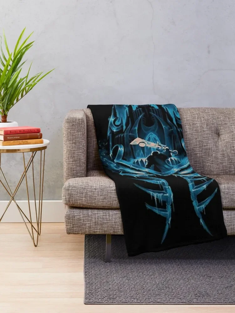 Lich King Helmet high quality Throw Blanket Large Flannels Blankets