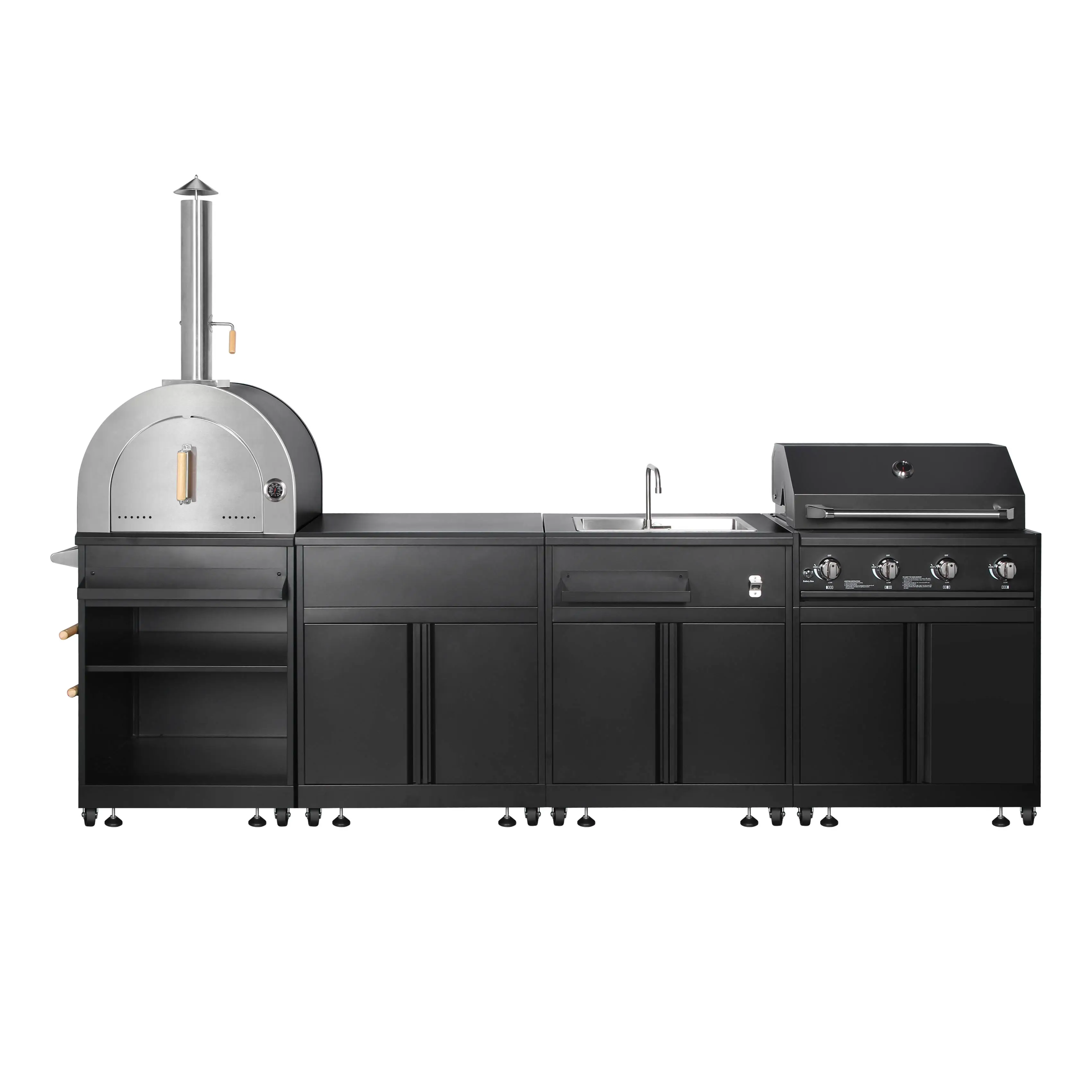 

Professional Premium Outdoor Pizza Oven Cabinet with 20mm Cordierite Stone SS430 Door SPCC Panels for Backyard Cooking