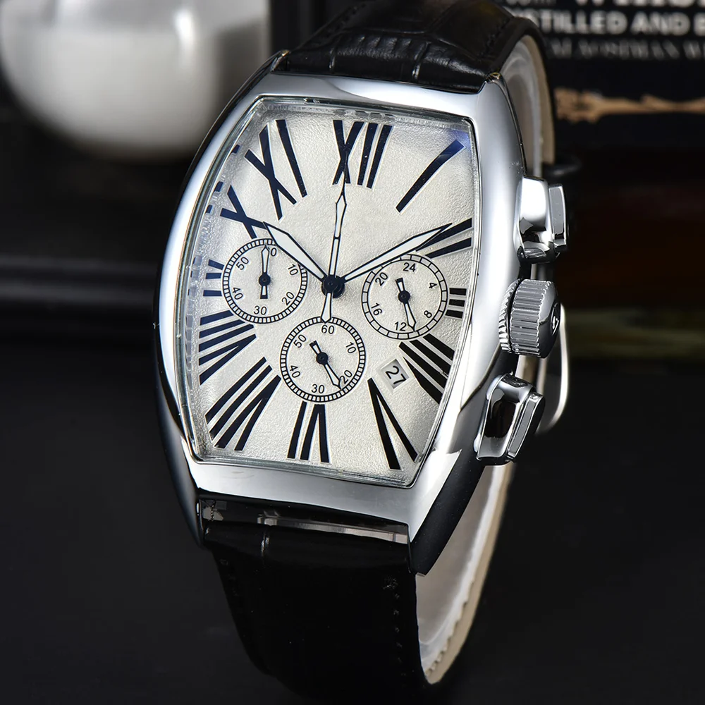 TOP AAA New Franck Hot original Brand Geneva Watches For Mens Multifunction Chronograph WristWatch Fashion Business Male Clocks