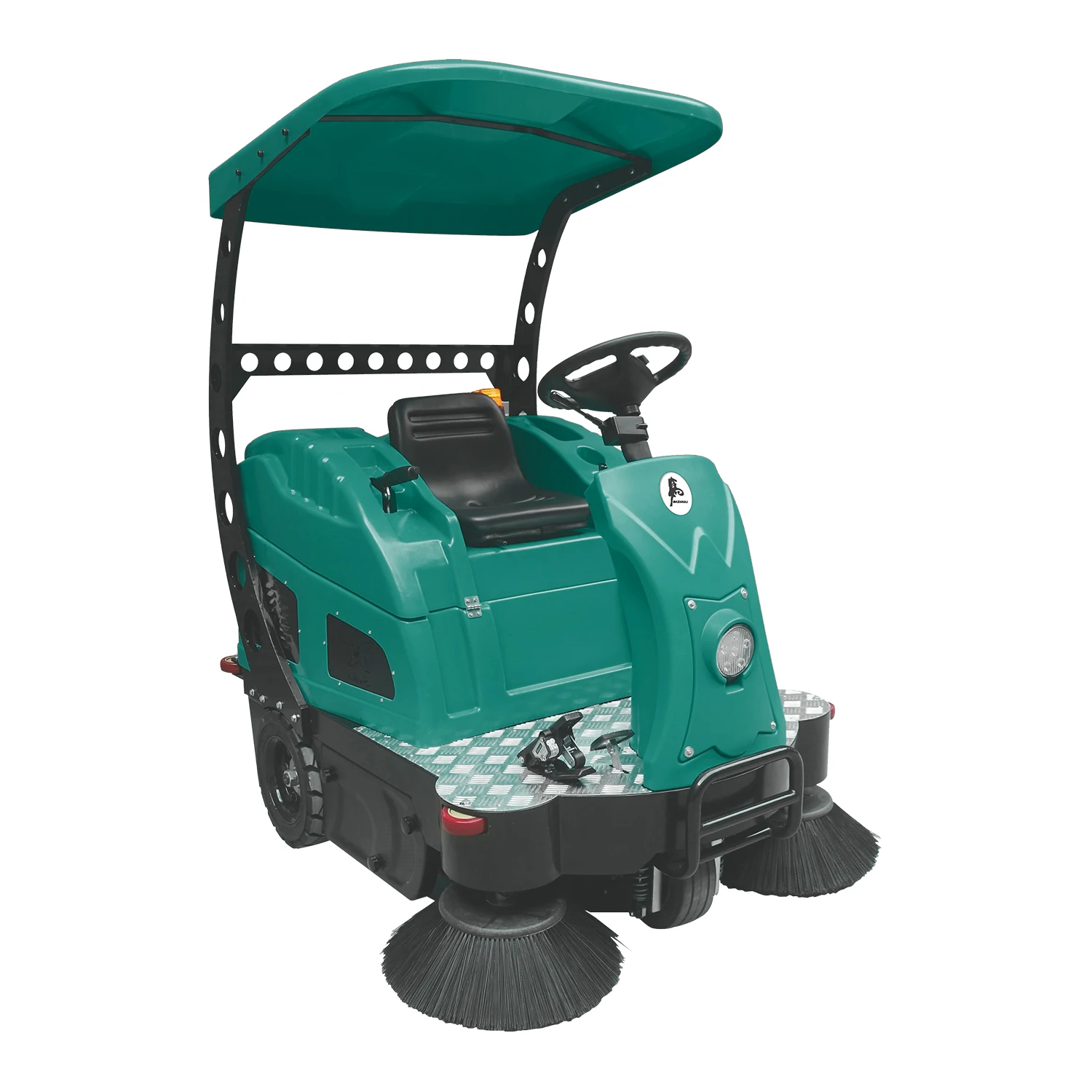 Dual Brush Auto Rider Floor Sweeper Machine For Street Cleaning