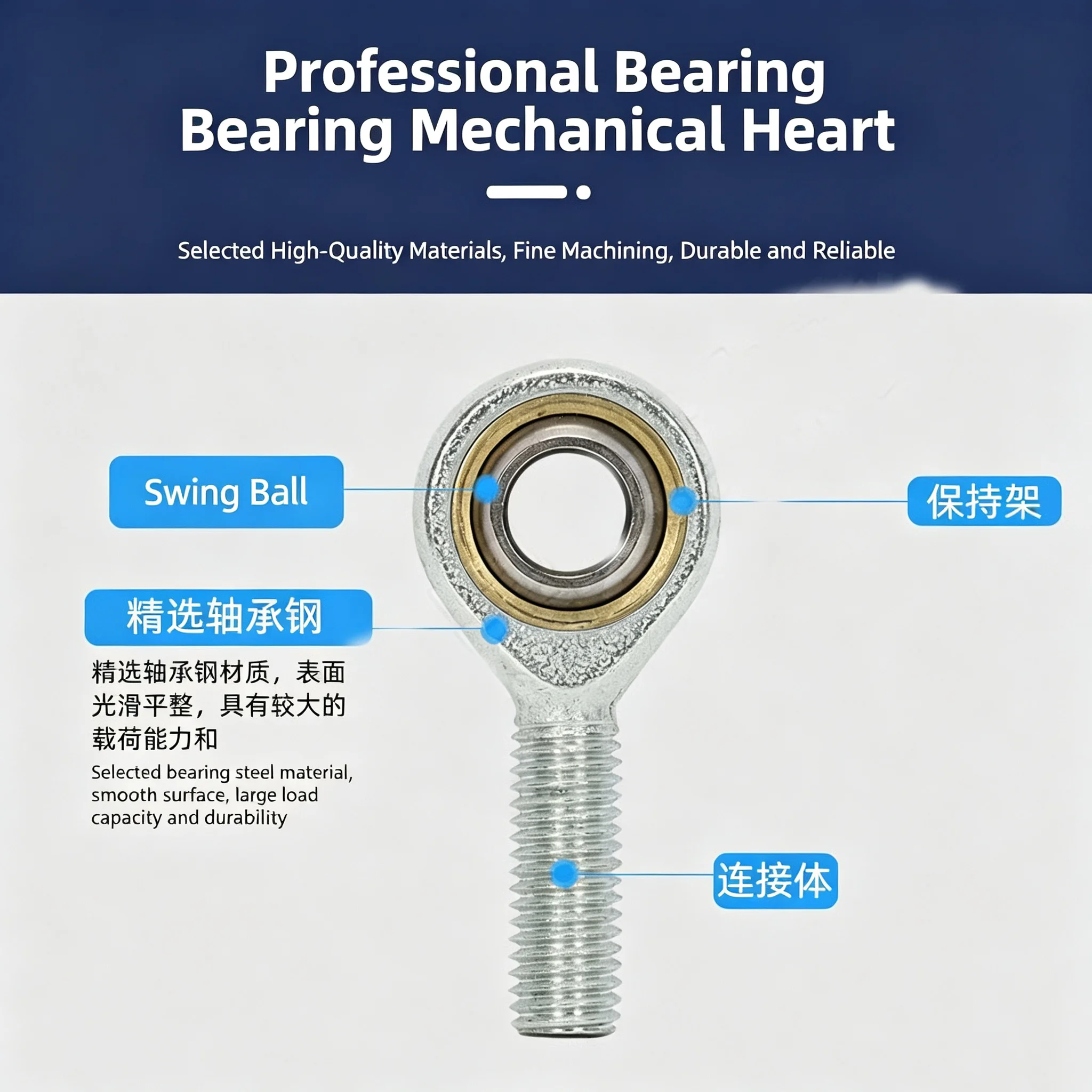 SI SIL SA SAL 3 4 5 6 8 12 14 16 18 20 22 25 28 30T/K Universal Ball Joint Male Female Thread Left Fish Eye Rod End Bearing