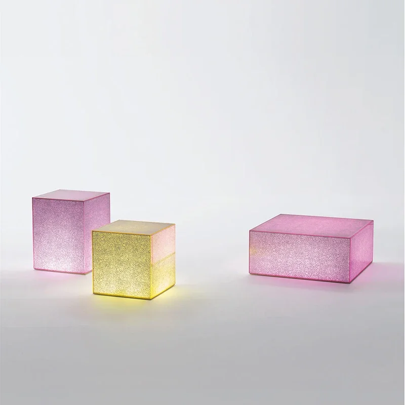 Broken Galaxy glass coffee table, home decoration edge table