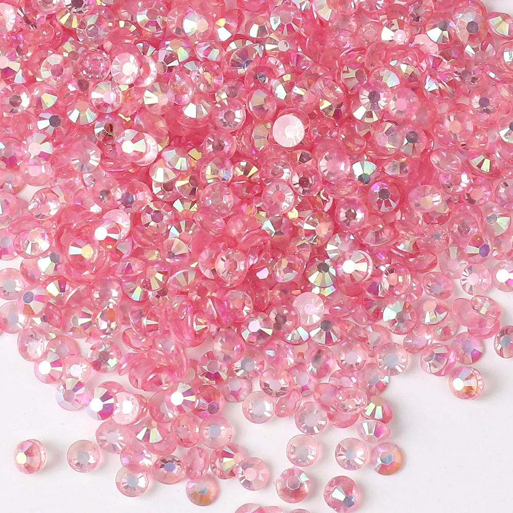 2-6mm Jelly AB Resin Rhinestones Crystal Bottles Mugs Decoration Flatback Rhinestone For Nail Art Decor W0670