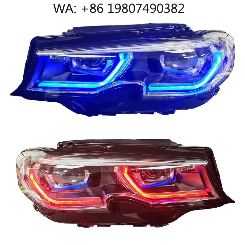 Dual Color Projector LED Front Headlight DRL High Transmittance Auto Lighting Upgrade Parts