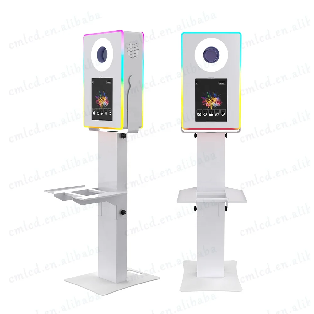 Camera Photo Booth 11/ 12.9 Inch iPad Pro 10.9 Inch iPad Air Photo Booth IOS Software Adapted with Printer Stand Selfie Kiosk