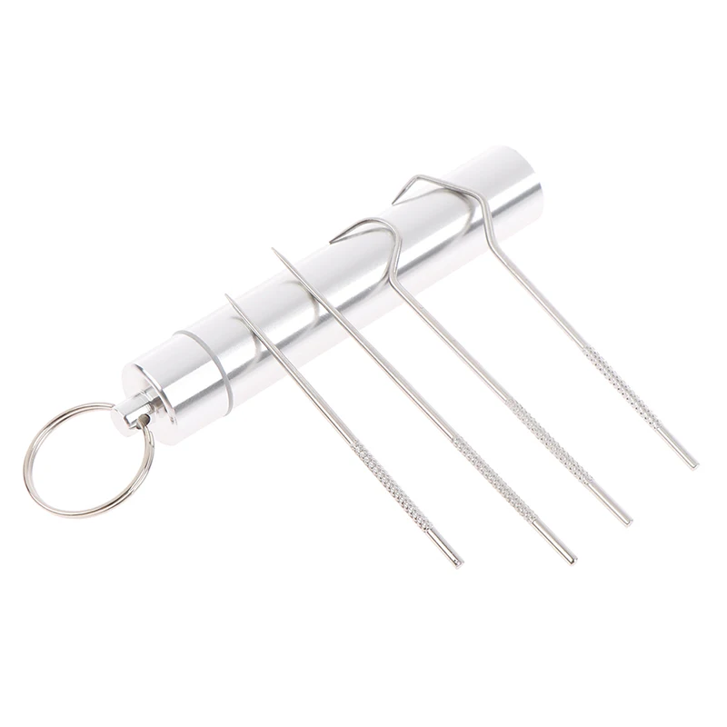 7Pcs Portable Reusable Stainless Steel Toothpick With Case Household Travel Tooth Pick Oral Clean