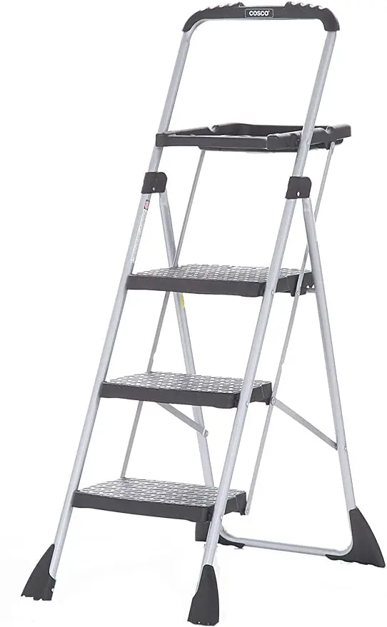 Three Step Max Steel Work Platform Ladder for Home  Folding Ladder  Telescopic