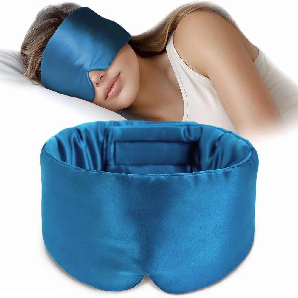 Natural Mulberry Silk Sleeping Mask Silk Eye Mask Eyeshade Portable Travel Eyepatch Nap Eye Cover Soft Blindfold Smooth