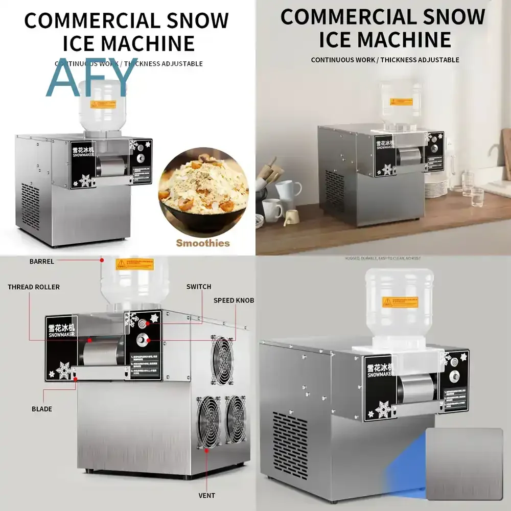 3L Snow Ice Maker Shaver for Europe Korea Bingsu Slush Machine for Electric Ice Cube Crusher Cream Shaver Refrigerator for