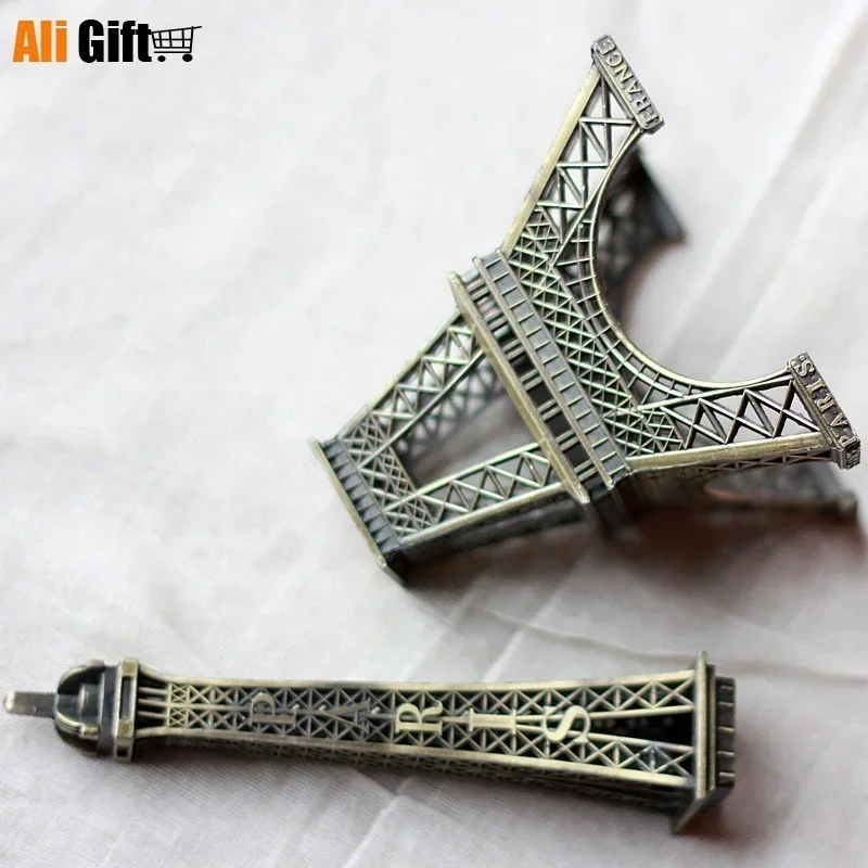 Vintage Bronze Tone Paris Eiffel Tower Figurine Statue Alloy Model Decor Home Furnishing Household Desktop Decro 8-48 Cm Decor