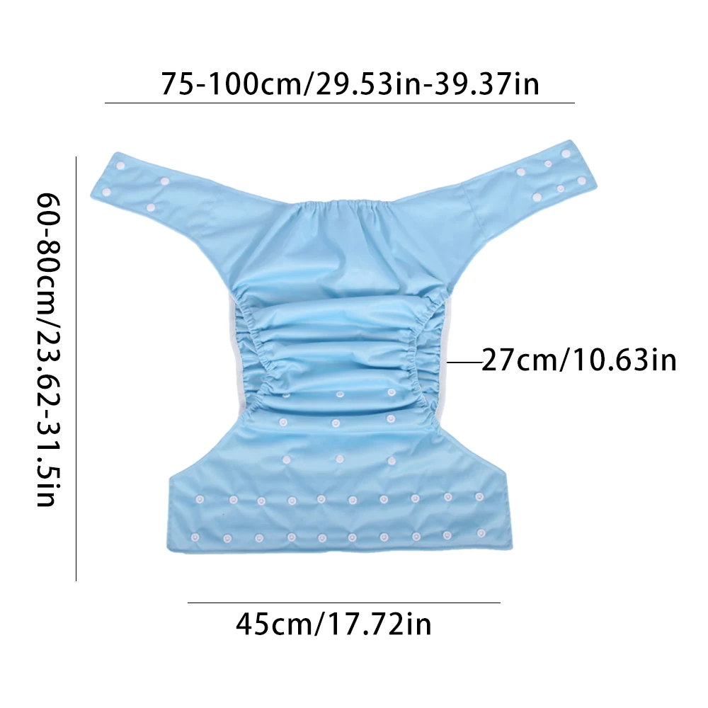 1pc Large Size Adult Diaper Urinary Underwear Underpants Reusable Adjustable Leakproof Protection Cloth Diapers For Elders