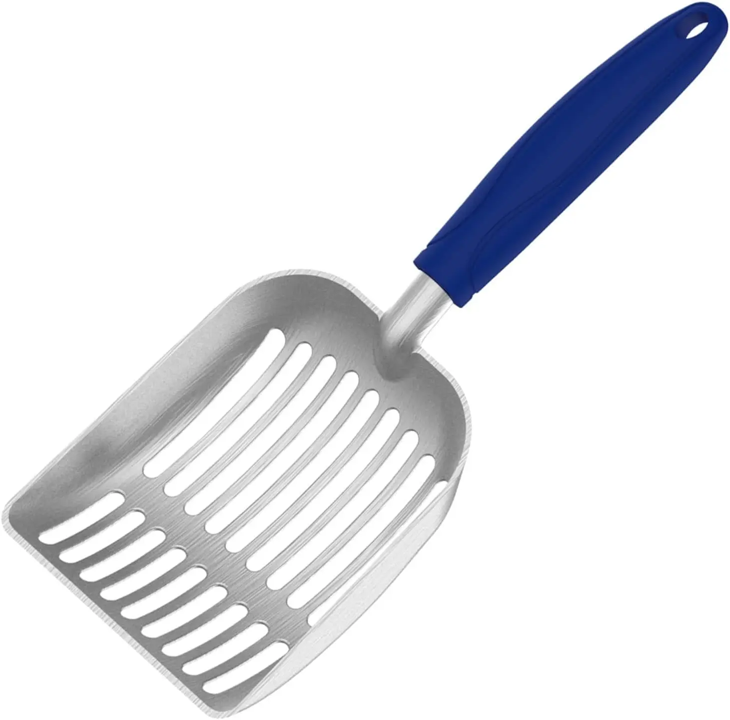 Aluminum Cat Litter Scoop, Long Handle, Heavy Duty, Durable Metal Sifter for Easy Cleaning