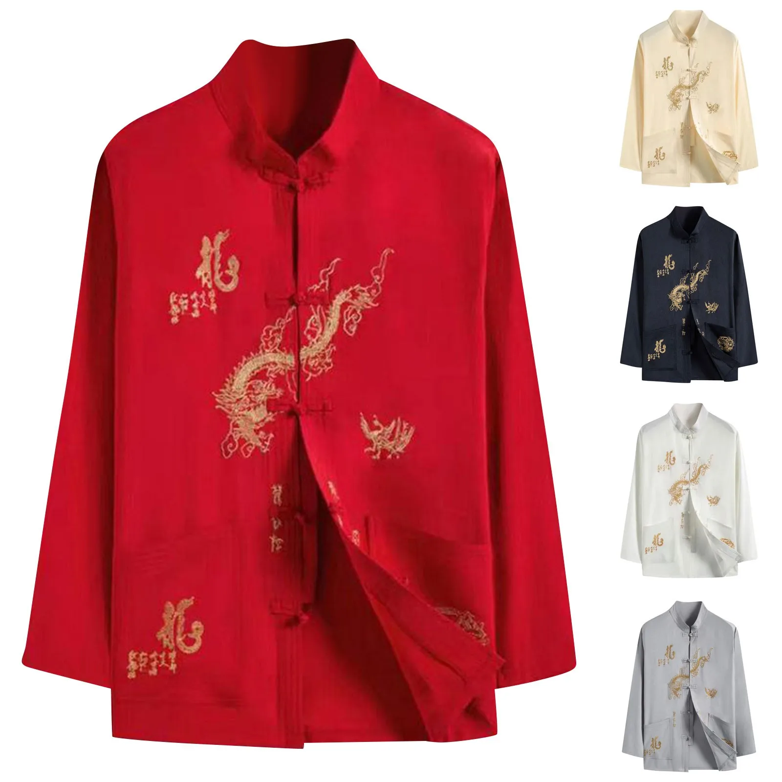 2024 neue Set Für Frauen Traditionelle Chinesische Kleidung Set Gedruckt Langarm Stehen Kragen Shirts Tops Elastische Taille Hosen Set