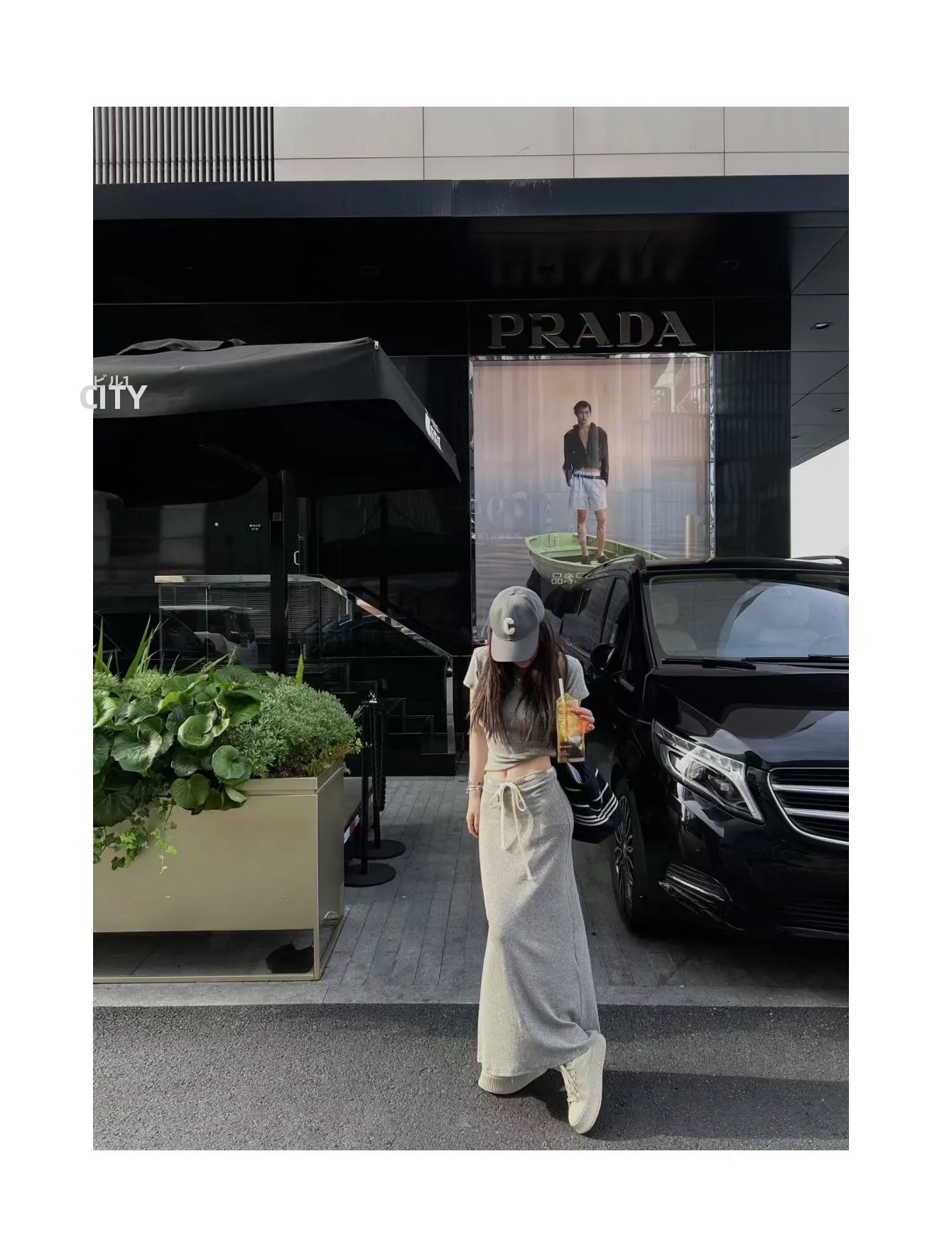 

Fashionable round Neck Short Sleeve Slim Fit T-Shirt High Waist Drawstring Skirt Grey Color Matching Spring Season Women...