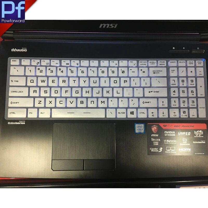 For MSI GT76 GE73 GL73 GE75 GP75 GL75 GF62 GV62 GF72 GL63 GE75 GF75 GT76 Gaming   17.3 17 inch Laptop Keyboard cover Protector