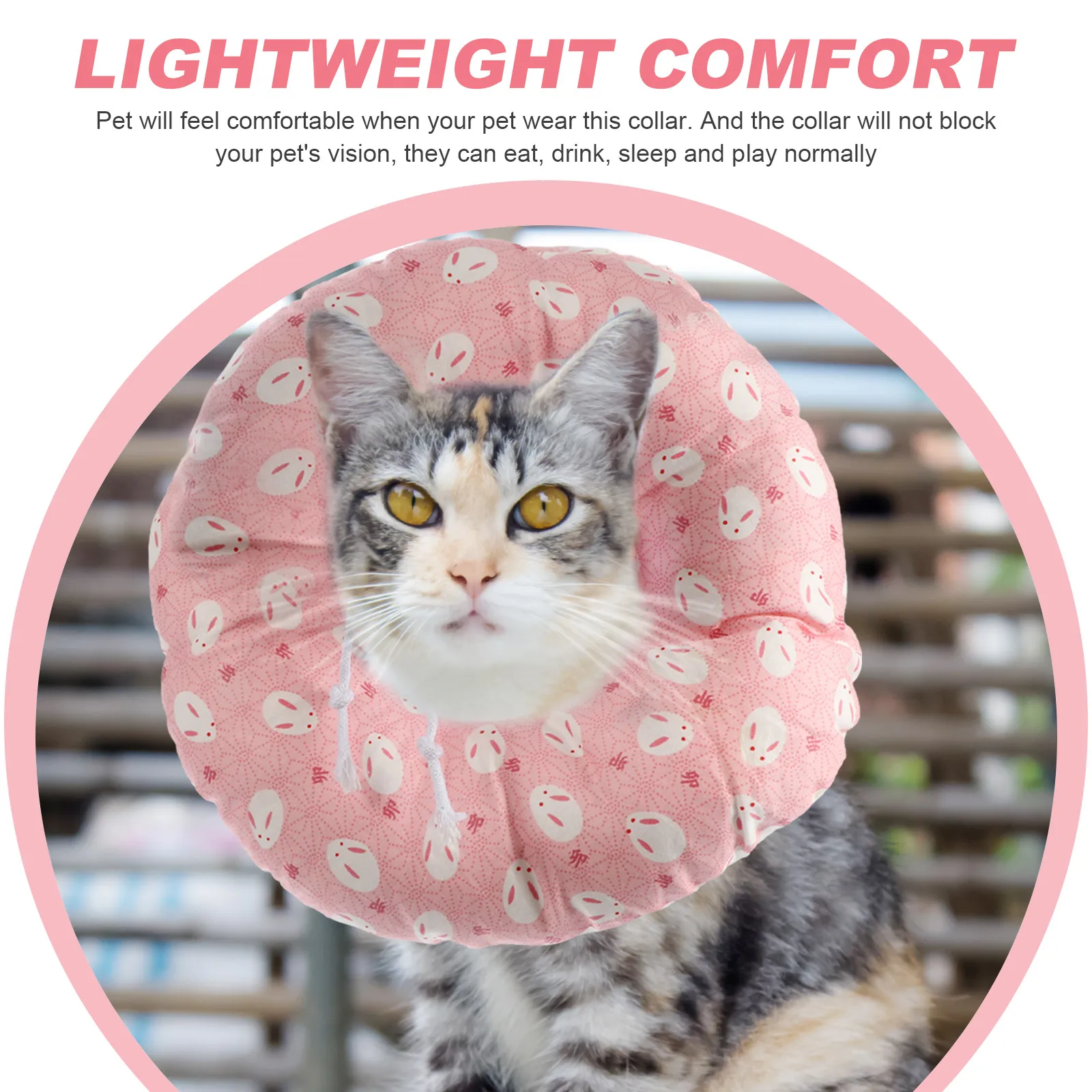 

Pet Protective Collar Elizabeth Circle Anti Scratch Cat Dog Kitten Recovery Bite Prevent Chew Wounds Stitches Irritability Skin