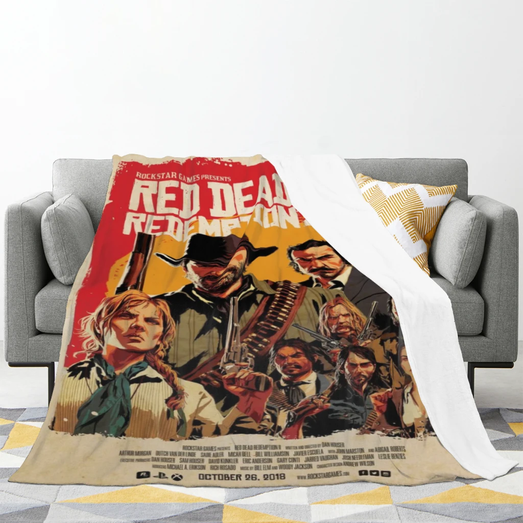 Red Dead Redemption Comfortable Flanne Blanket Fluffy Soft Bedroom Decor Sofa Blankets Comforter Home and Decoration