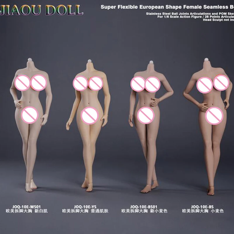 

1/6 Model JOQ-09F/JOQ-10E Scale Super Flexible European Shape Female Seamless Body For 12" Figure Action Model Doll Accessory